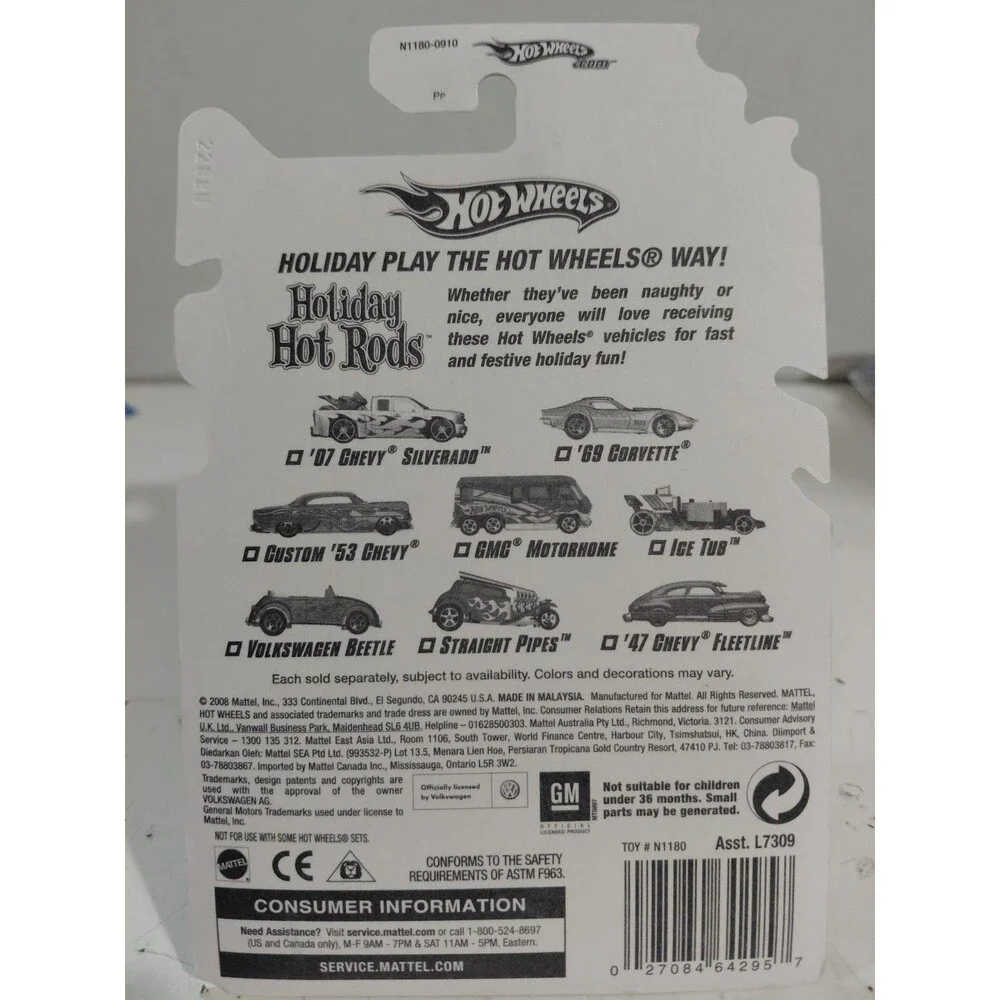 NIP Hot Wheels Holiday Hot Rods 1:64 Die Cast St Nick GMC Motorhome